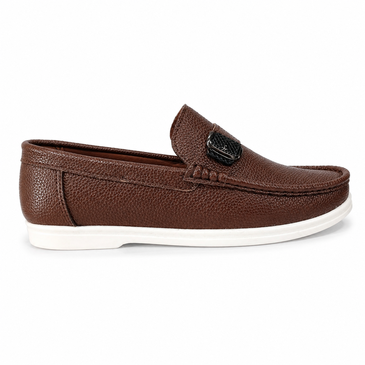 Handmade Classic Buckle Loafer – Brown - Image 2